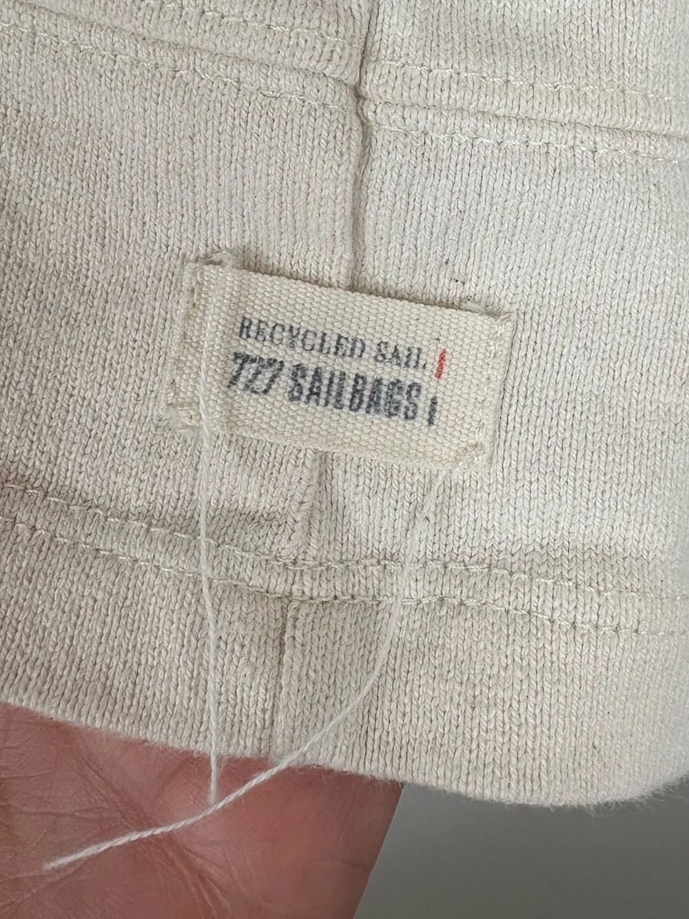 Ponant x 727 Sailbags Striped Boatneck Top Ivory & Navy XL 100% Cotton Nautical - Picture 7 of 9